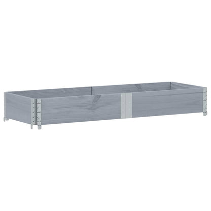 Garden Planter Grey 150x50 cm Solid Wood Pine