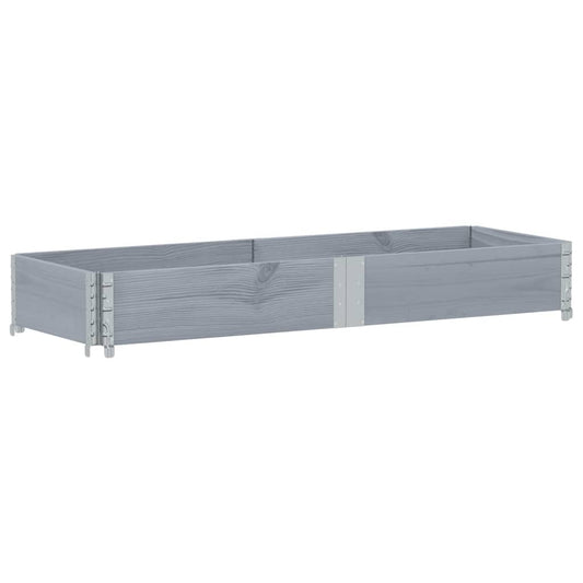 Garden Planter Grey 150x50 cm Solid Wood Pine