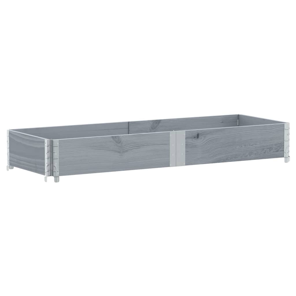 Garden Planter Grey 150x50 cm Solid Wood Pine