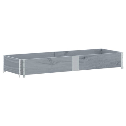 Garden Planter Grey 150x50 cm Solid Wood Pine