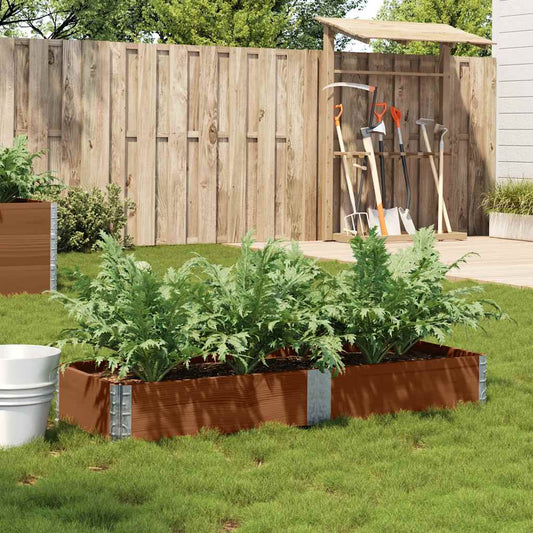 Garden Planter Brown 150x50 cm Solid Wood Pine