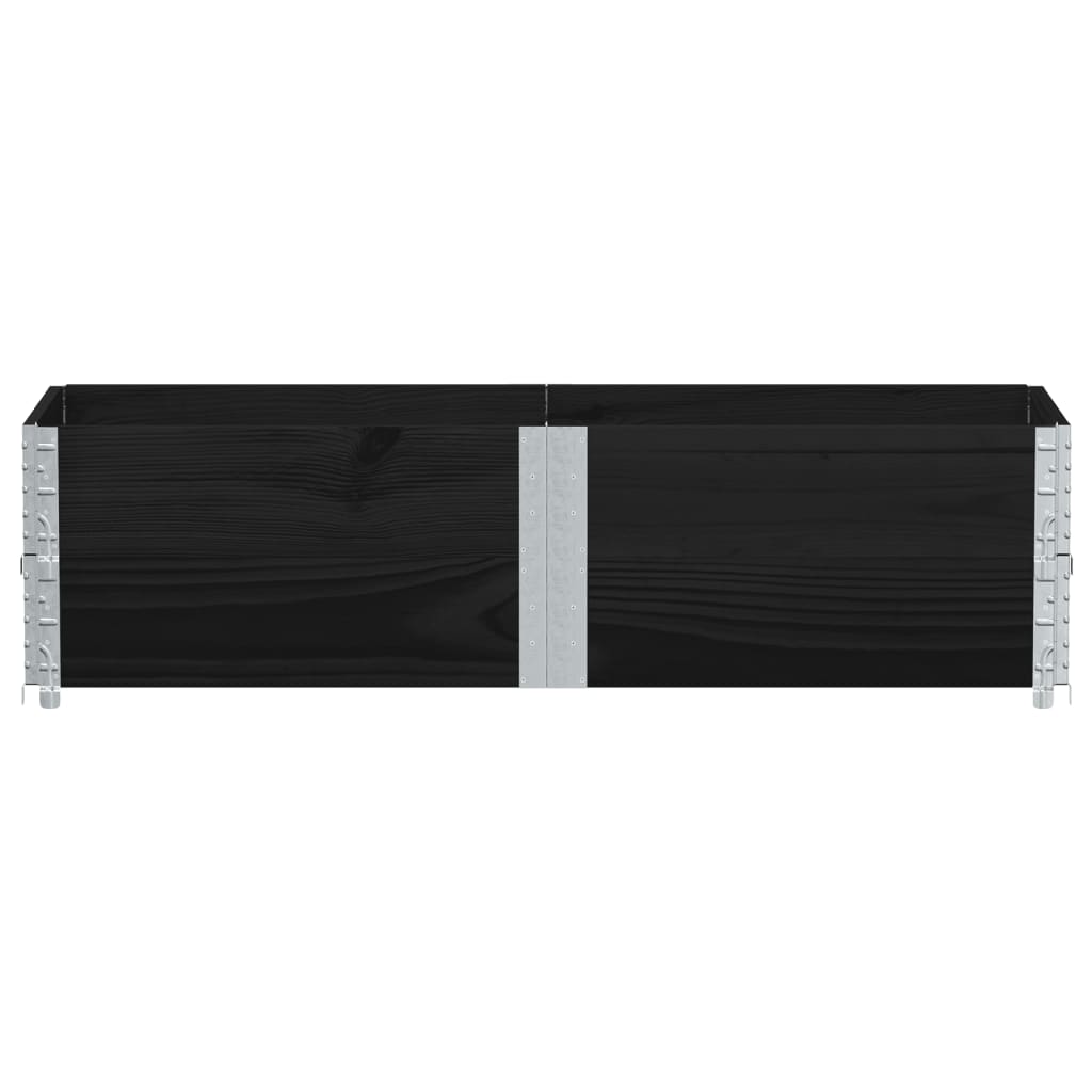 Garden Planter Black 150x50 cm Solid Wood Pine