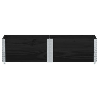 Garden Planter Black 150x50 cm Solid Wood Pine