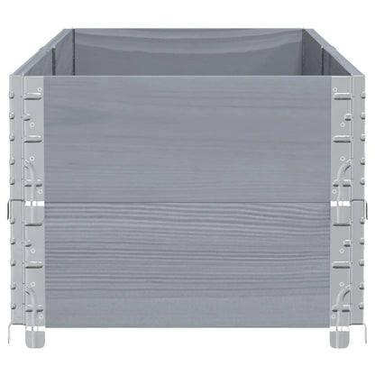 Garden Planter Grey 150x50 cm Solid Wood Pine