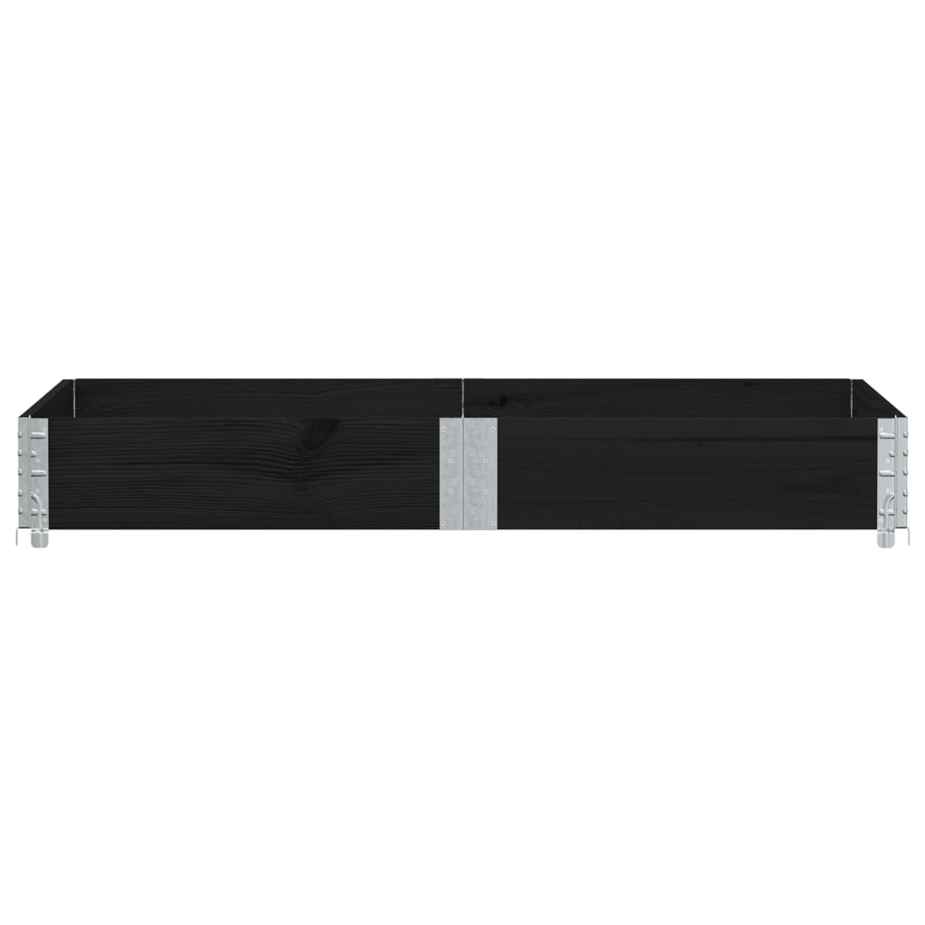 Garden Planter Black 150x100 cm Solid Wood Pine