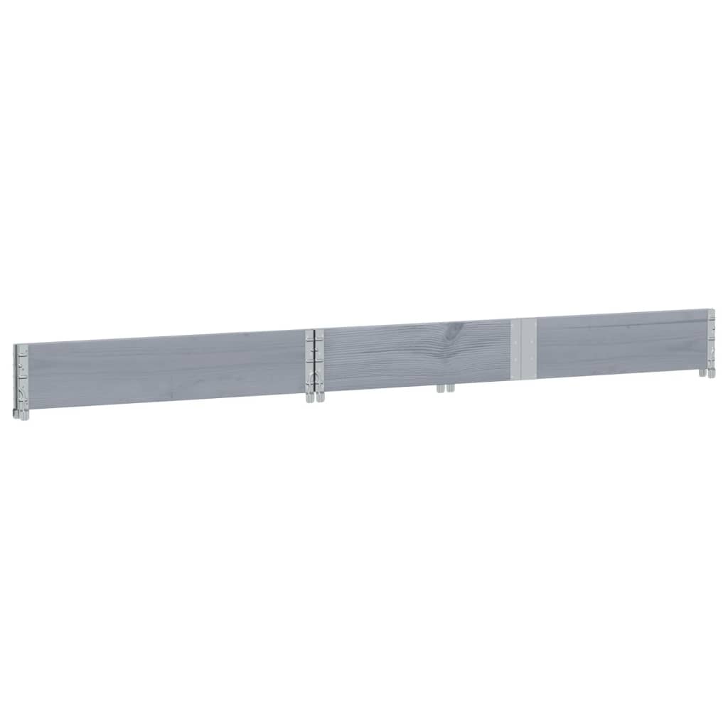 Garden Planter Grey 150x100 cm Solid Wood Pine