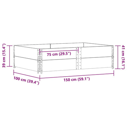 Garden Planter 150x100 cm Solid Wood Pine