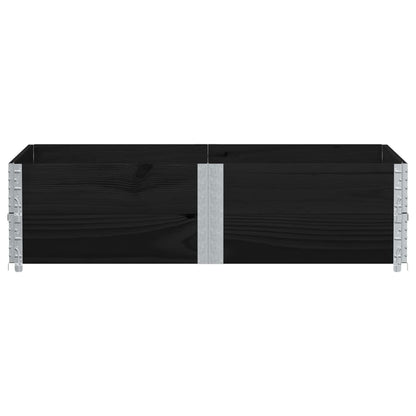 Garden Planter Black 150x100 cm Solid Wood Pine