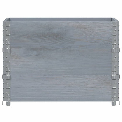 Garden Planter Grey 80x60 cm Solid Wood Pine