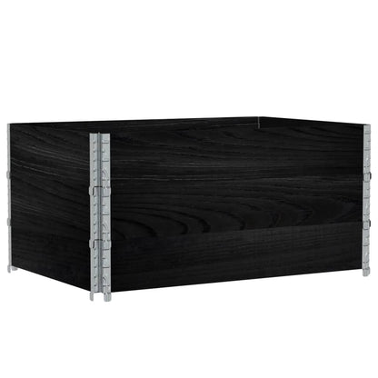 Garden Planter Black 120x80 cm Solid Wood Pine