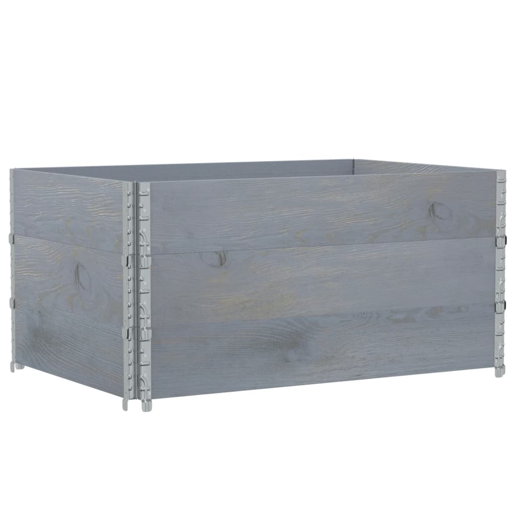 Garden Planter Grey 120x80 cm Solid Wood Pine
