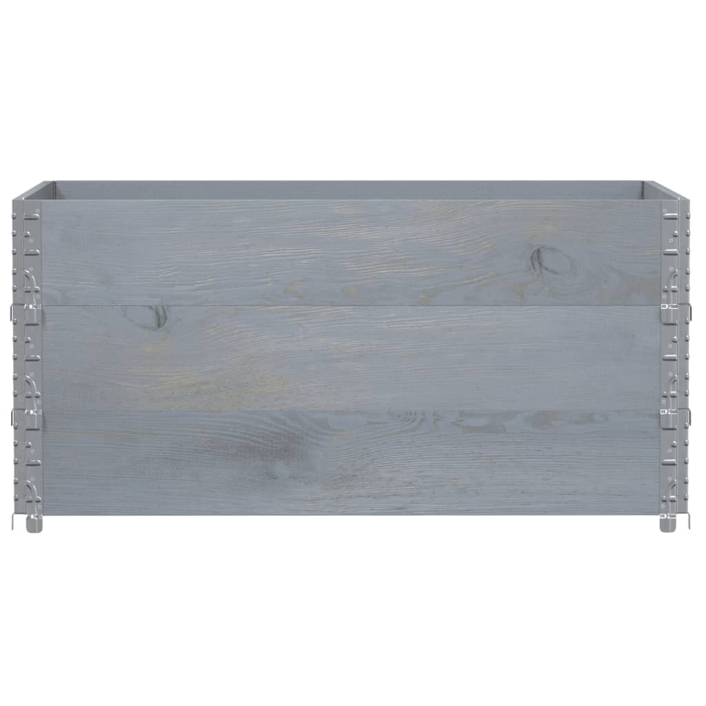 Garden Planter Grey 120x80 cm Solid Wood Pine