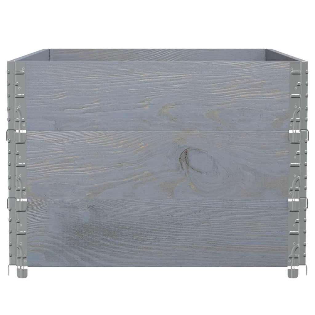 Garden Planter Grey 120x80 cm Solid Wood Pine