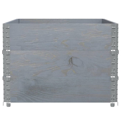 Garden Planter Grey 120x80 cm Solid Wood Pine