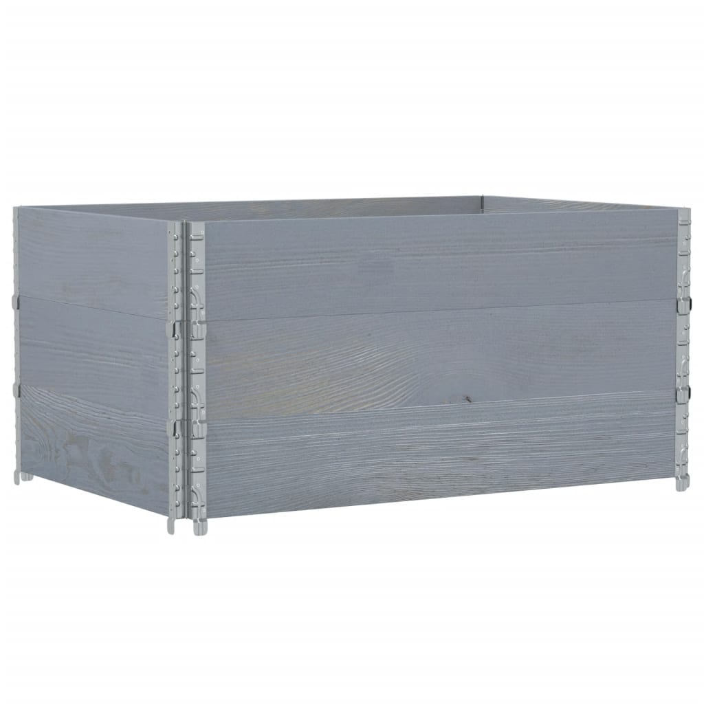 Garden Planter Grey 120x80 cm Solid Wood Pine