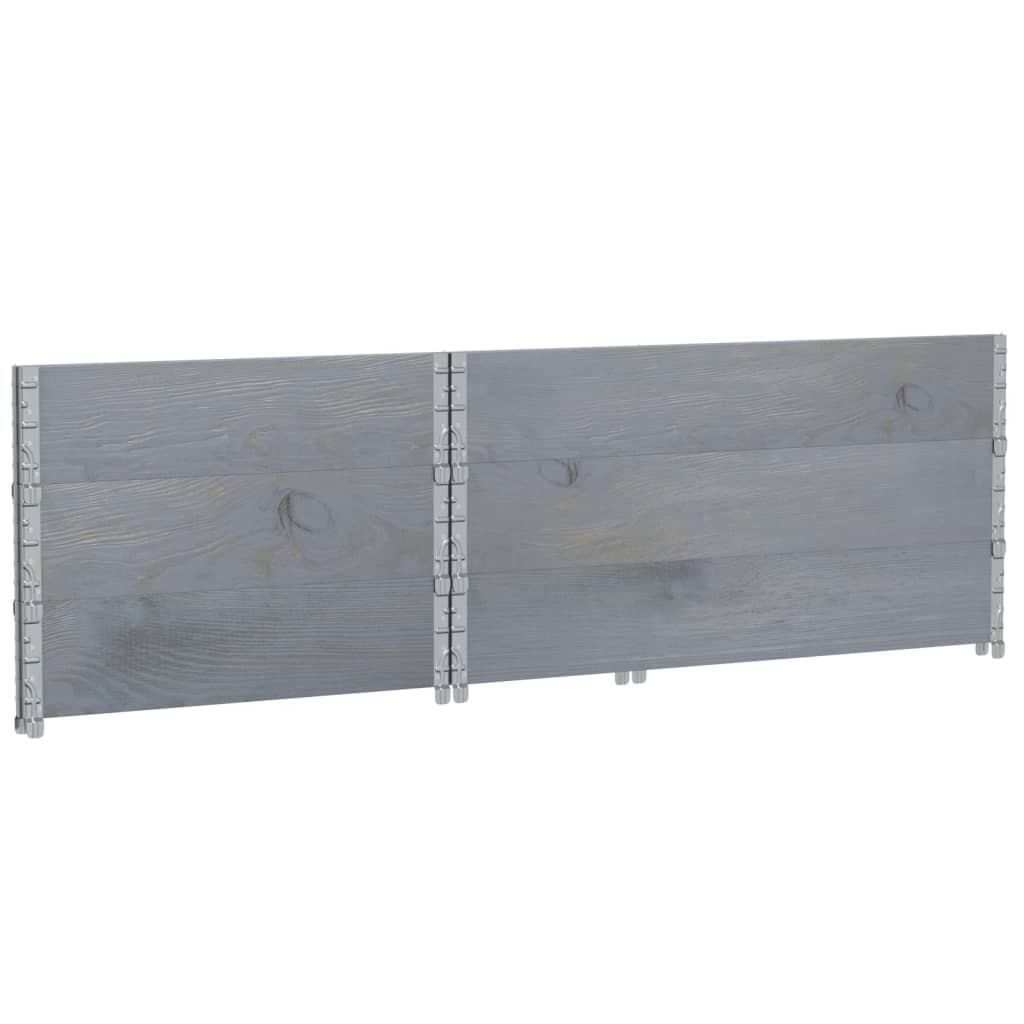 Garden Planter Grey 120x80 cm Solid Wood Pine