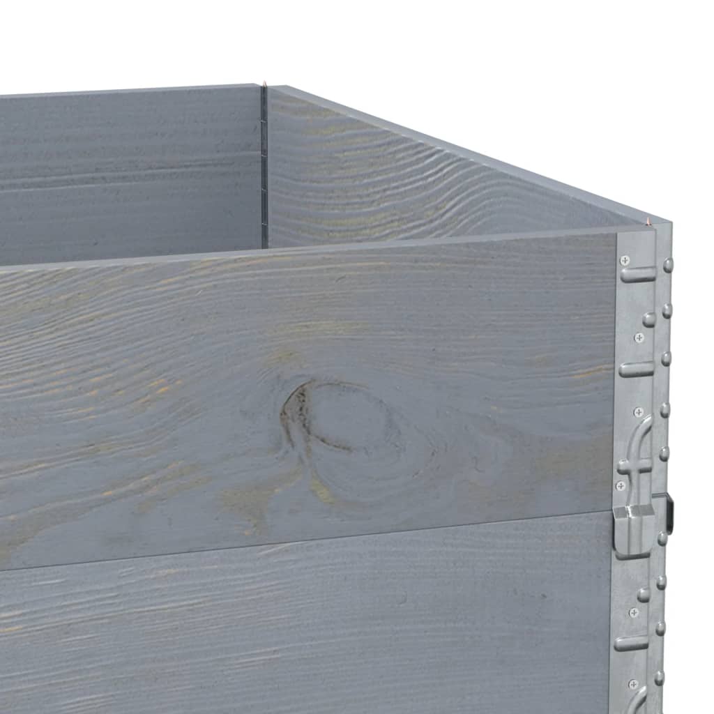 Garden Planter Grey 120x80 cm Solid Wood Pine