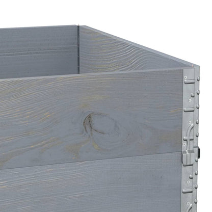 Garden Planter Grey 120x80 cm Solid Wood Pine