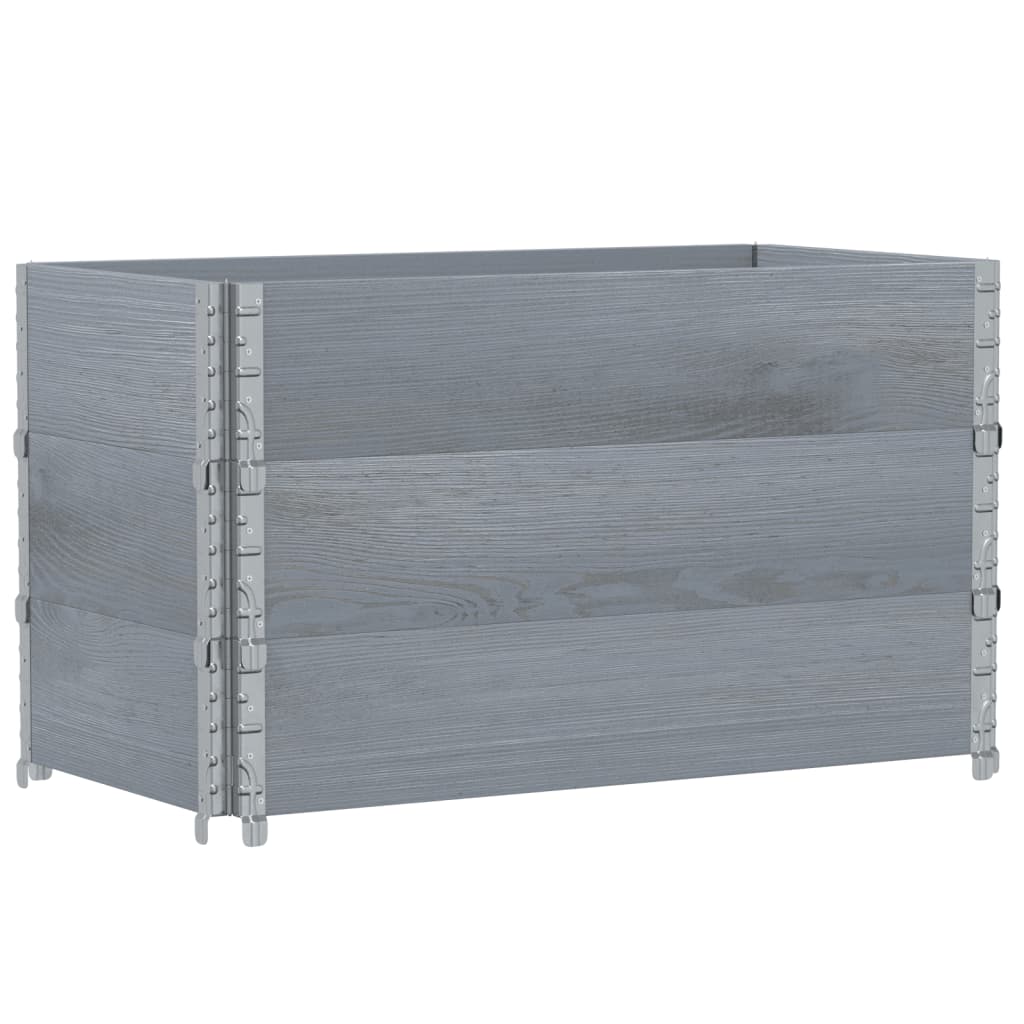 Garden Planter Grey 100x50 cm Solid Wood Pine