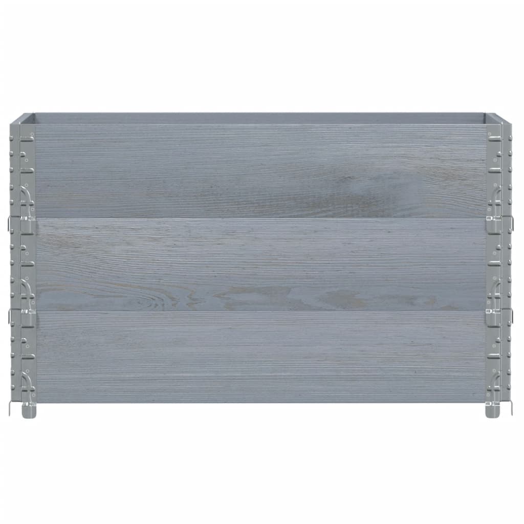 Garden Planter Grey 100x50 cm Solid Wood Pine