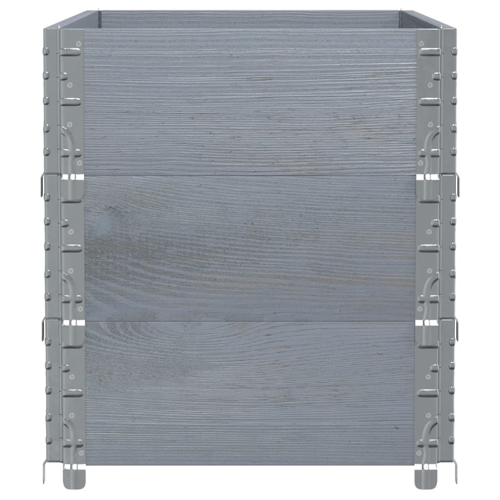 Garden Planter Grey 100x50 cm Solid Wood Pine