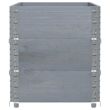 Garden Planter Grey 100x50 cm Solid Wood Pine