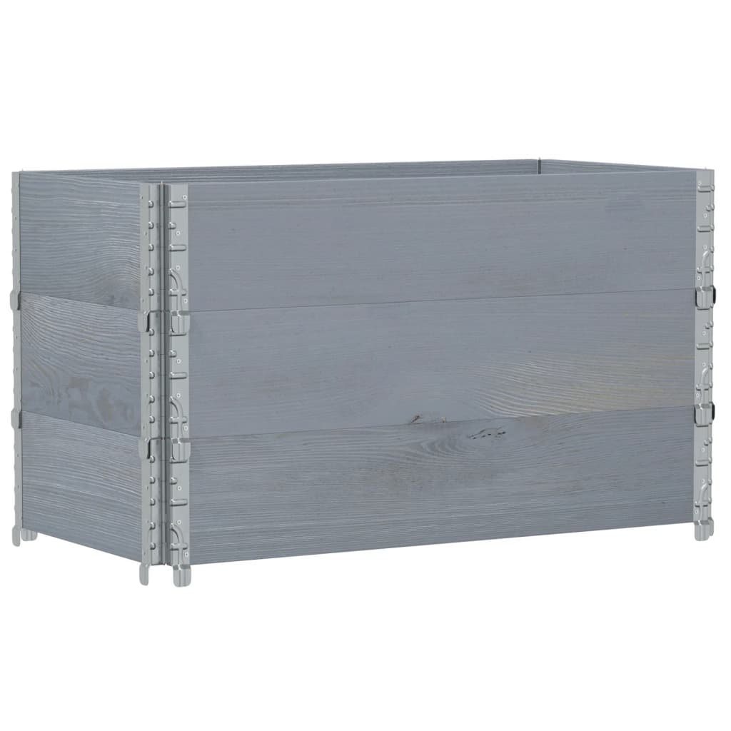 Garden Planter Grey 100x50 cm Solid Wood Pine