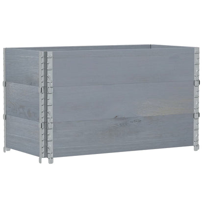 Garden Planter Grey 100x50 cm Solid Wood Pine