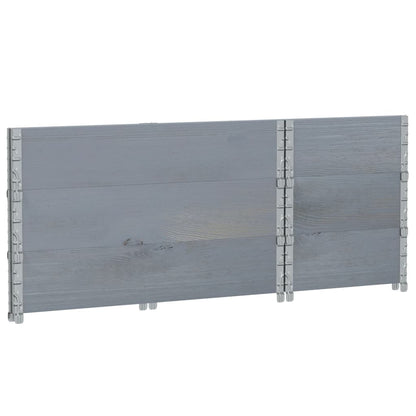 Garden Planter Grey 100x50 cm Solid Wood Pine