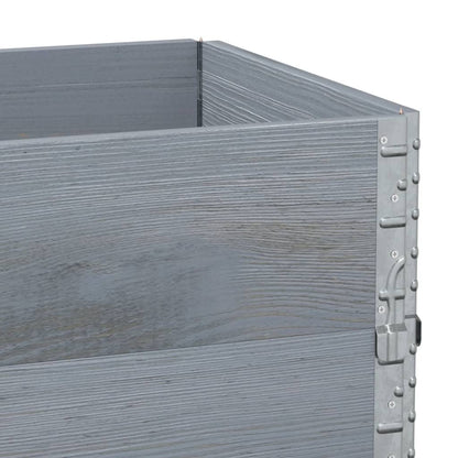 Garden Planter Grey 100x50 cm Solid Wood Pine