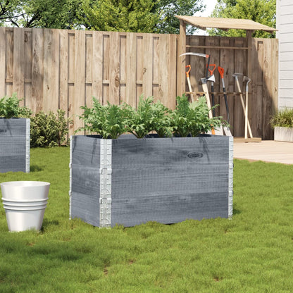Garden Planter Grey 100x50 cm Solid Wood Pine
