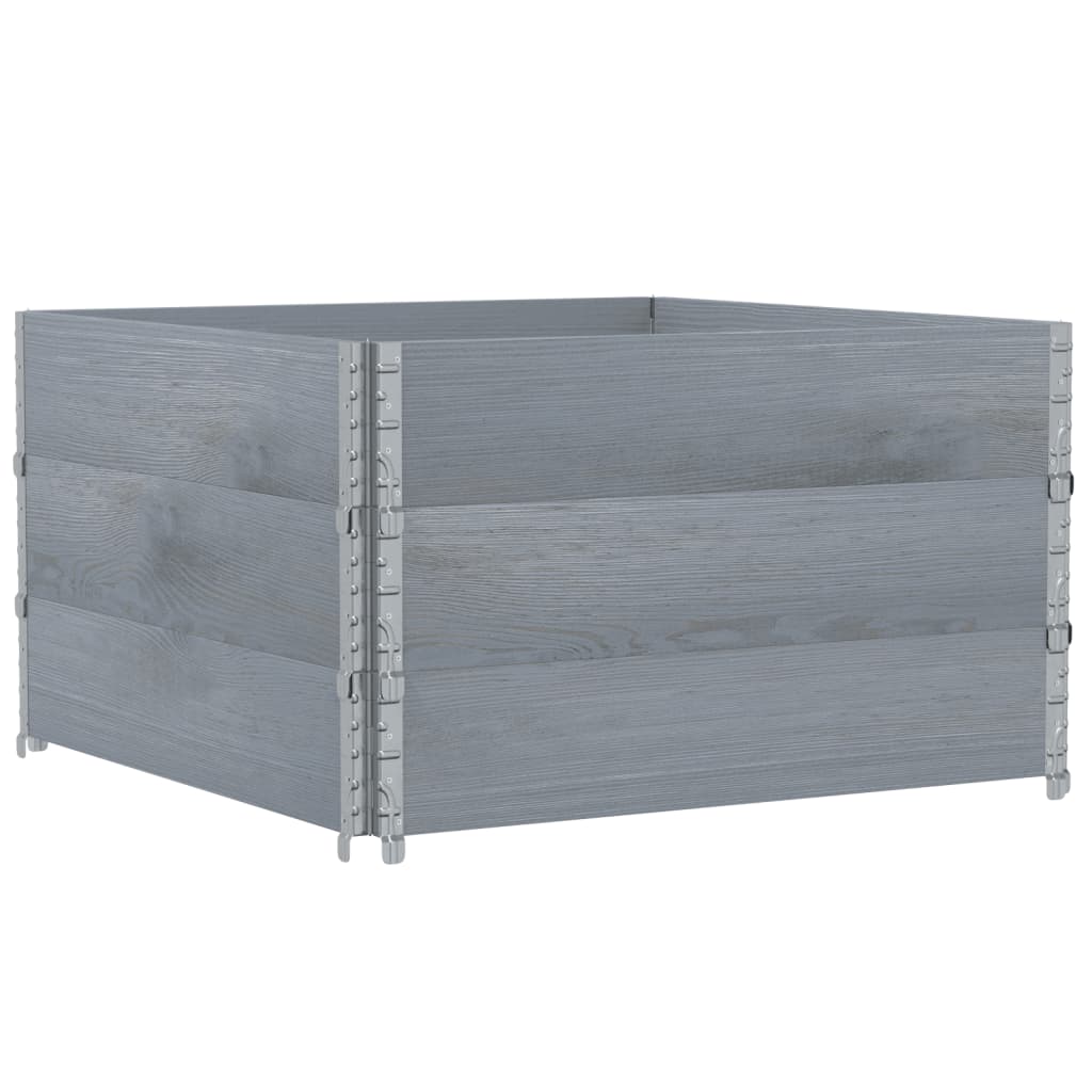 Garden Planter Grey 100x100 cm Solid Wood Pine