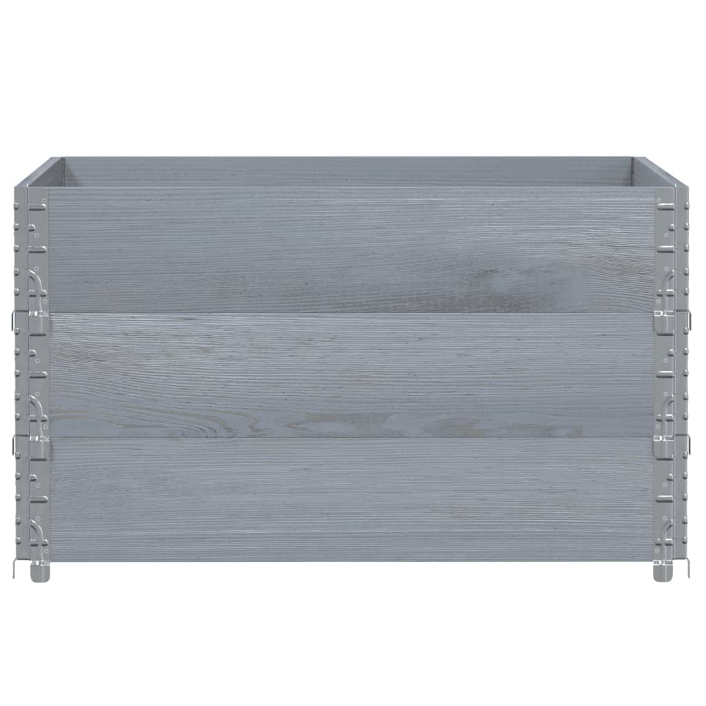 Garden Planter Grey 100x100 cm Solid Wood Pine