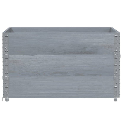 Garden Planter Grey 100x100 cm Solid Wood Pine