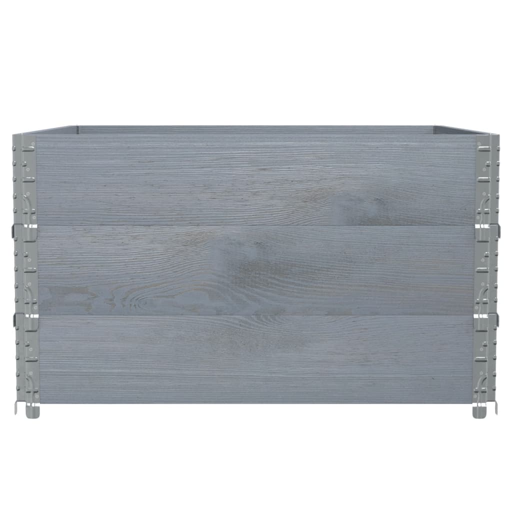 Garden Planter Grey 100x100 cm Solid Wood Pine