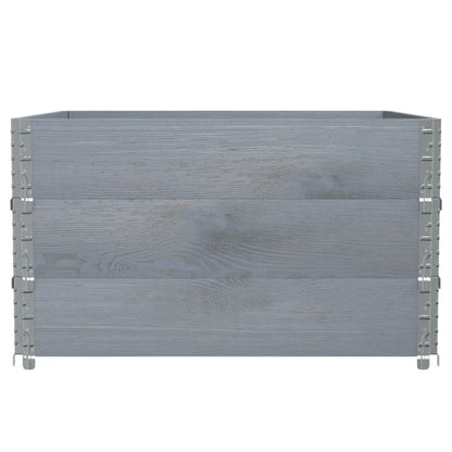 Garden Planter Grey 100x100 cm Solid Wood Pine