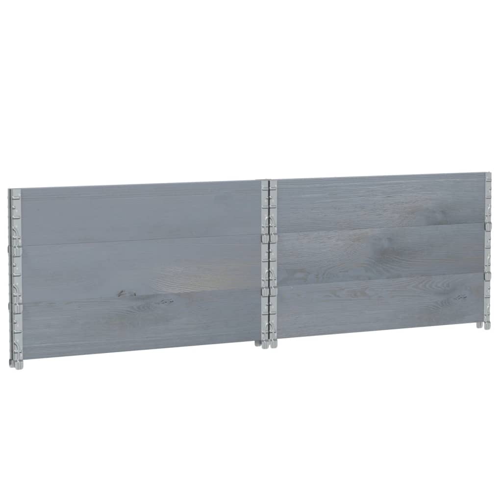 Garden Planter Grey 100x100 cm Solid Wood Pine