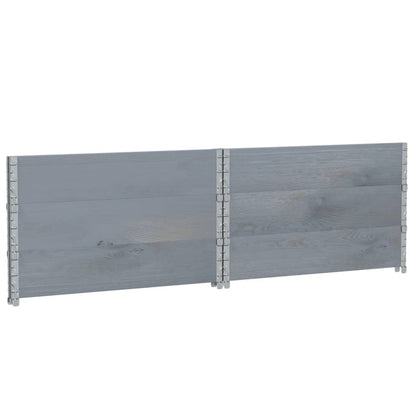 Garden Planter Grey 100x100 cm Solid Wood Pine