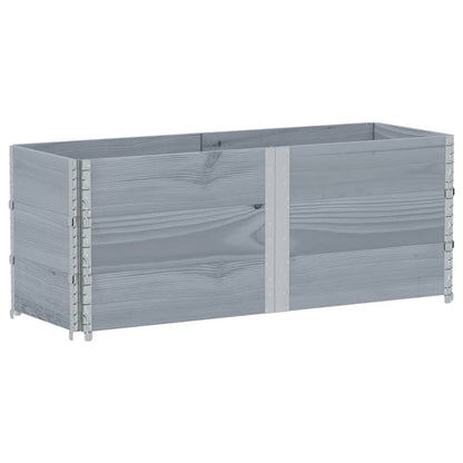 Garden Planter Grey 150x50 cm Solid Wood Pine