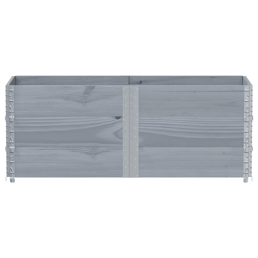 Garden Planter Grey 150x50 cm Solid Wood Pine