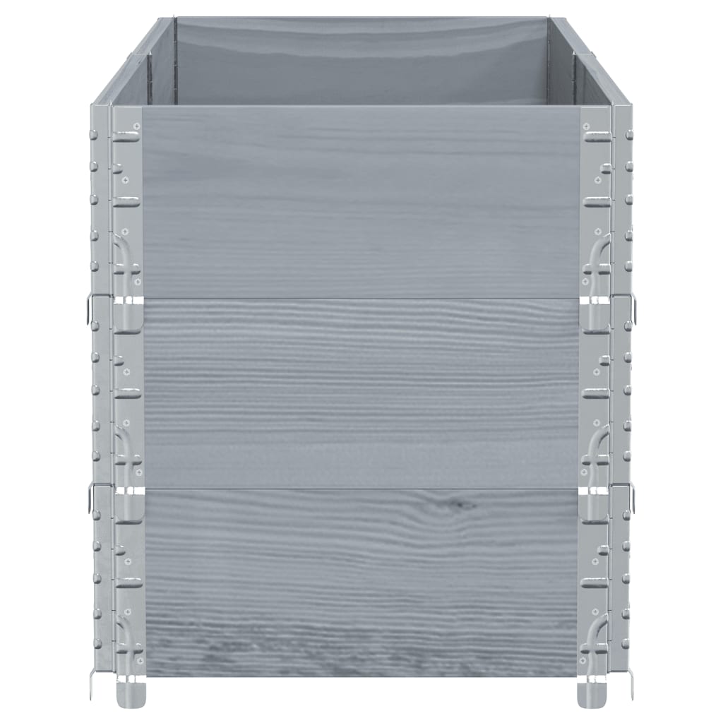 Garden Planter Grey 150x50 cm Solid Wood Pine