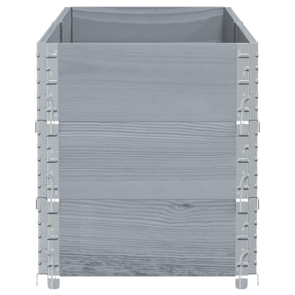 Garden Planter Grey 150x50 cm Solid Wood Pine