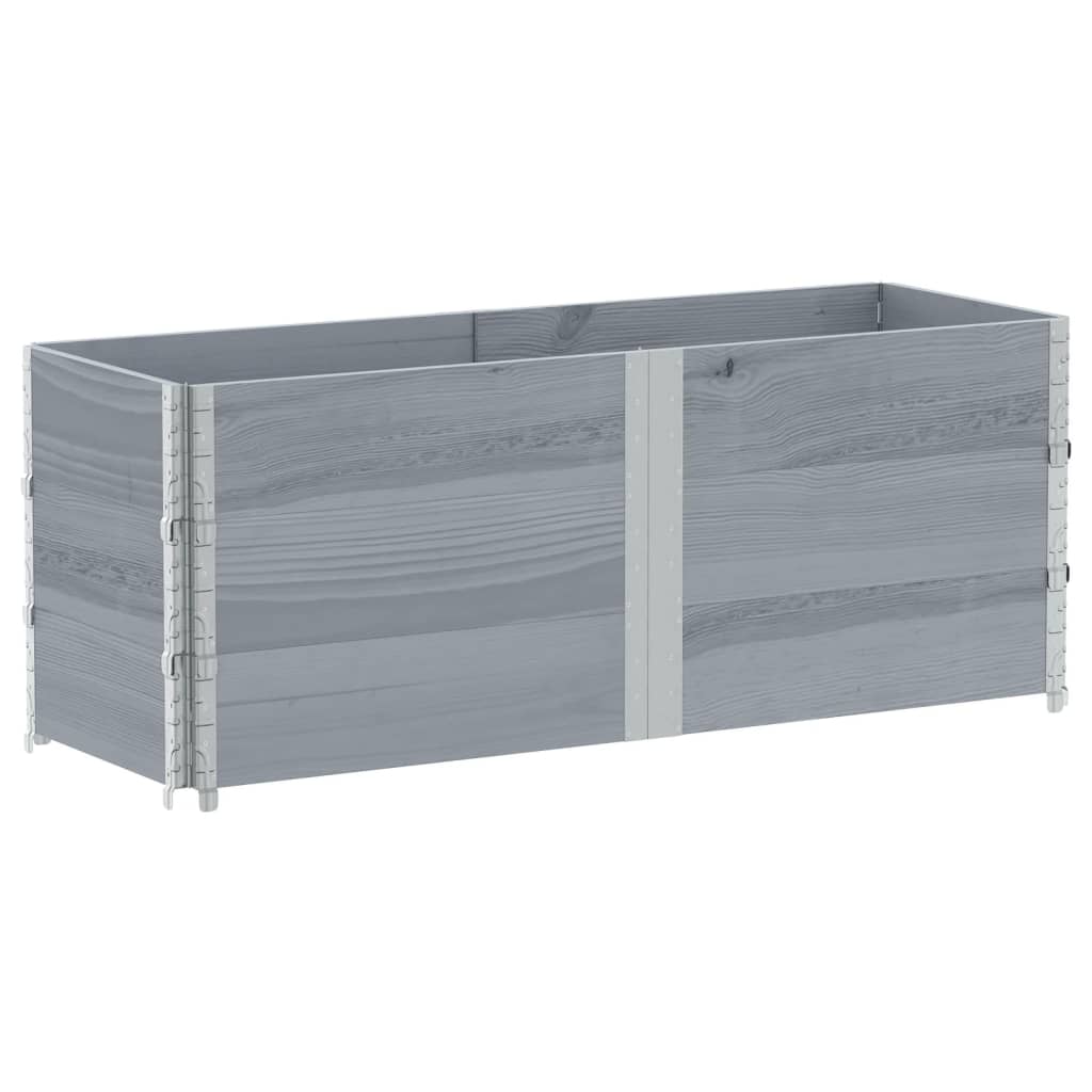 Garden Planter Grey 150x50 cm Solid Wood Pine