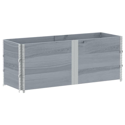 Garden Planter Grey 150x50 cm Solid Wood Pine