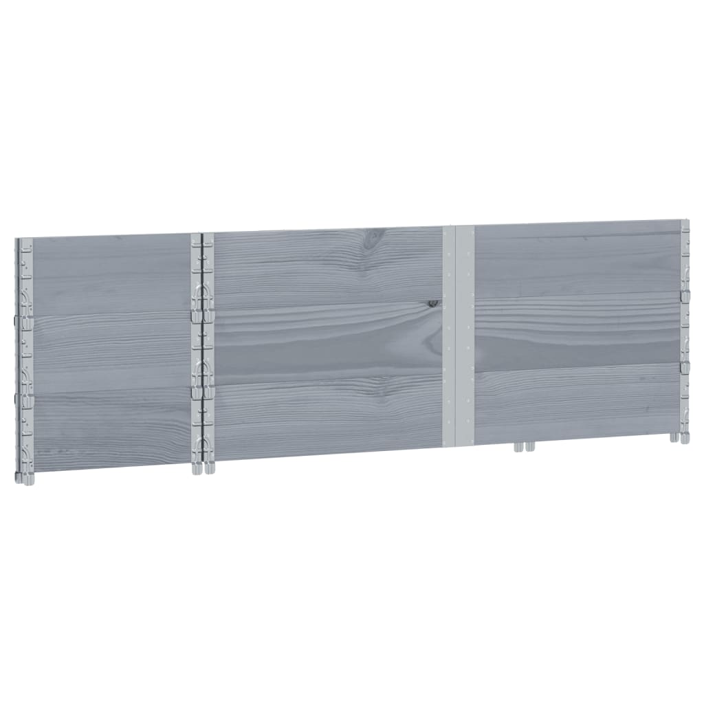 Garden Planter Grey 150x50 cm Solid Wood Pine