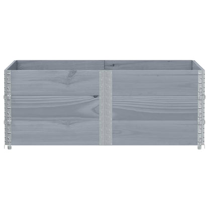 Garden Planter Grey 150x100 cm Solid Wood Pine