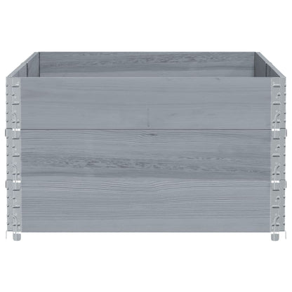 Garden Planter Grey 150x100 cm Solid Wood Pine