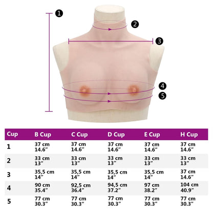 Silicone Breastplate Caucasian B Cup
