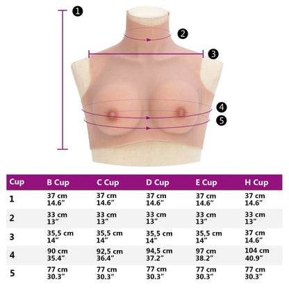 Silicone Breastplate Natural B Cup
