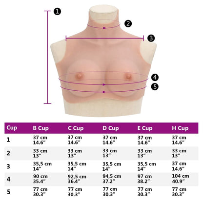 Silicone Breastplate Natural D Cup